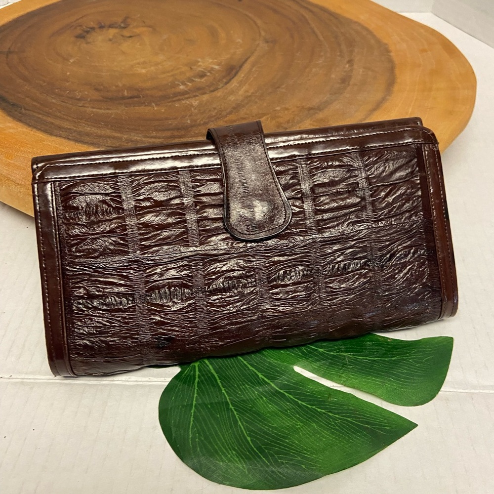 Vintage Eel Skin Clutch with built in Wallet